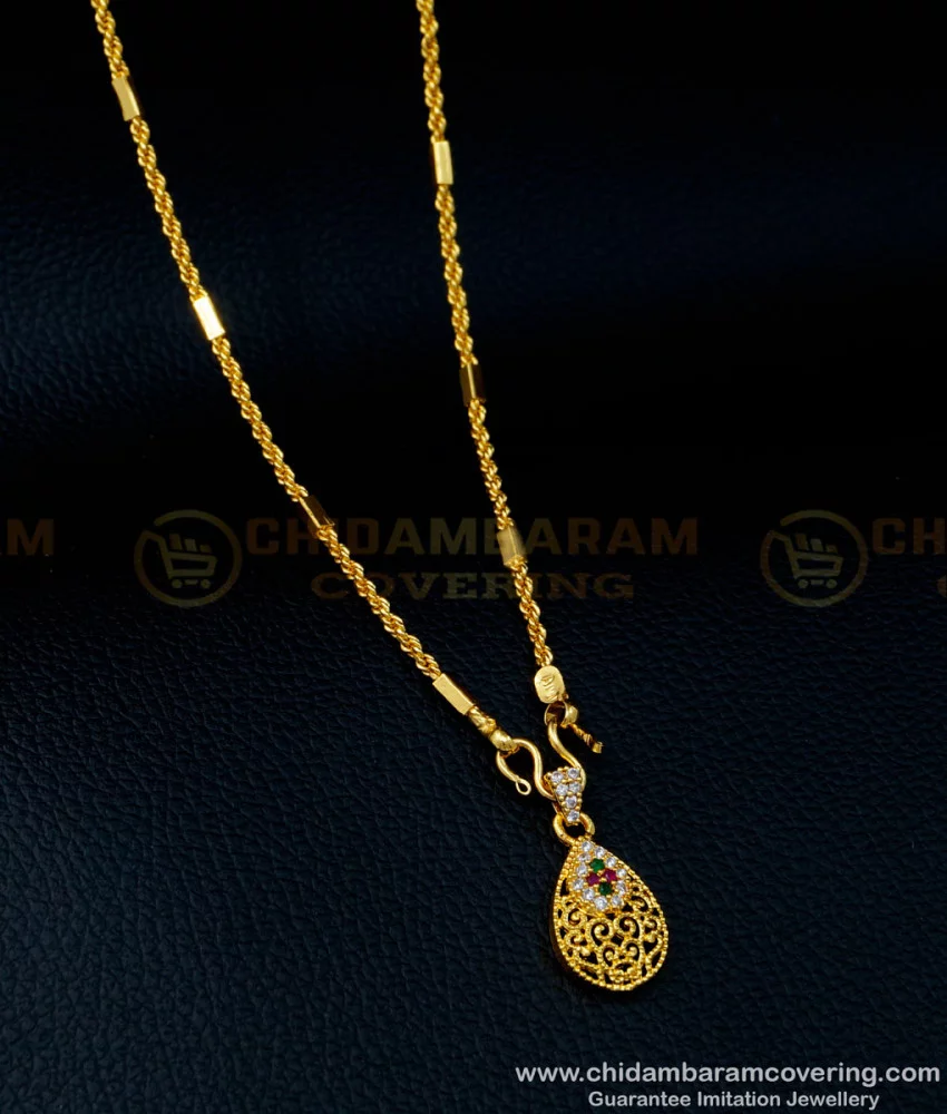 Buy Elegant Real Gold Design Gold Covering Dollar with Short Chain